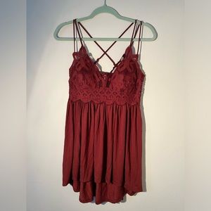 Zenana Burnt Orange Boho Tank Top